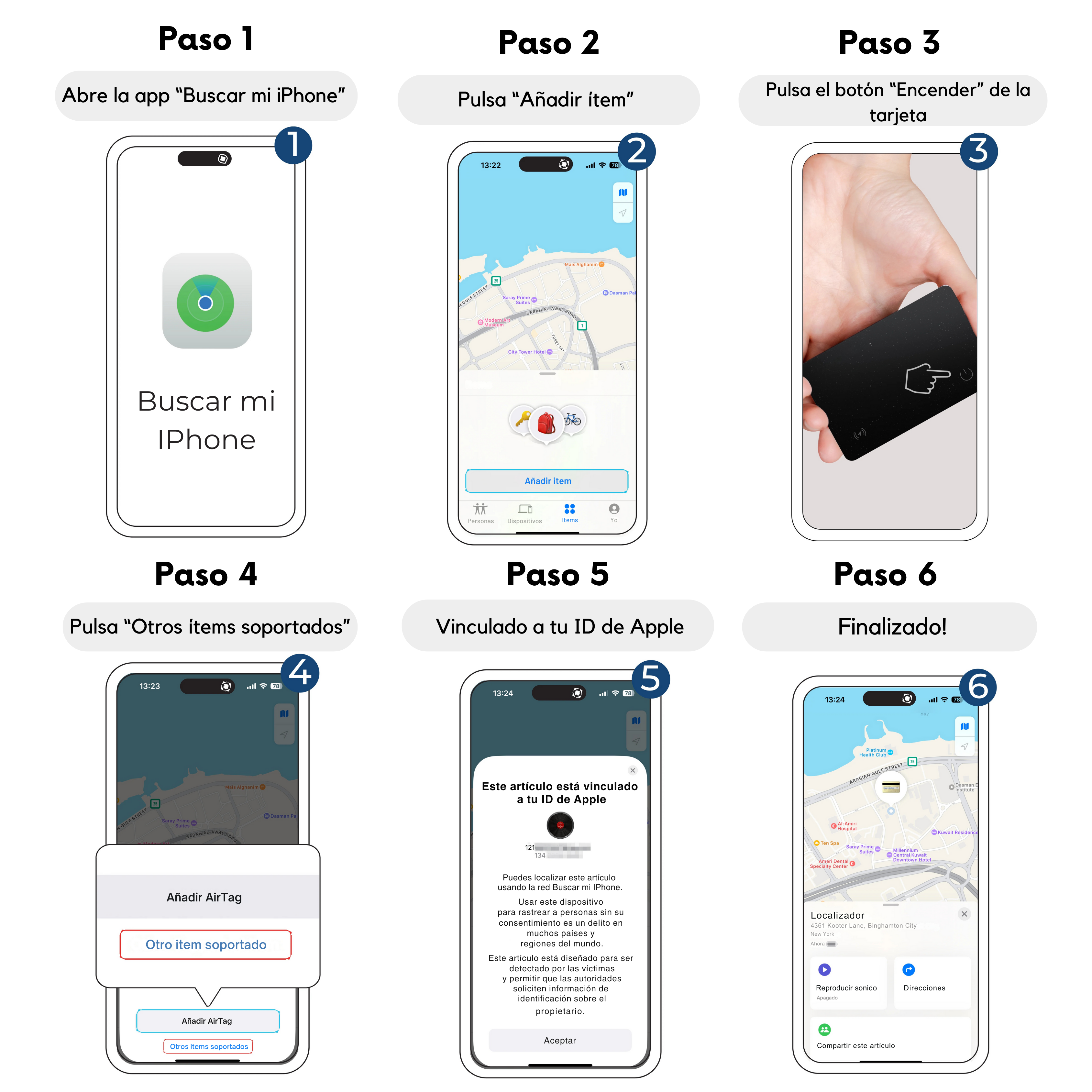 Tarjeta Localizadora™ iPhone